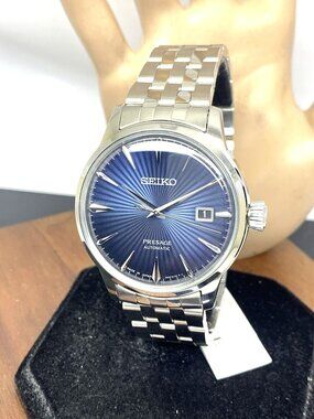 Seiko Men's Watch SRPB41 Presage Cocktail Automatic Blue Dial Stainless Steel